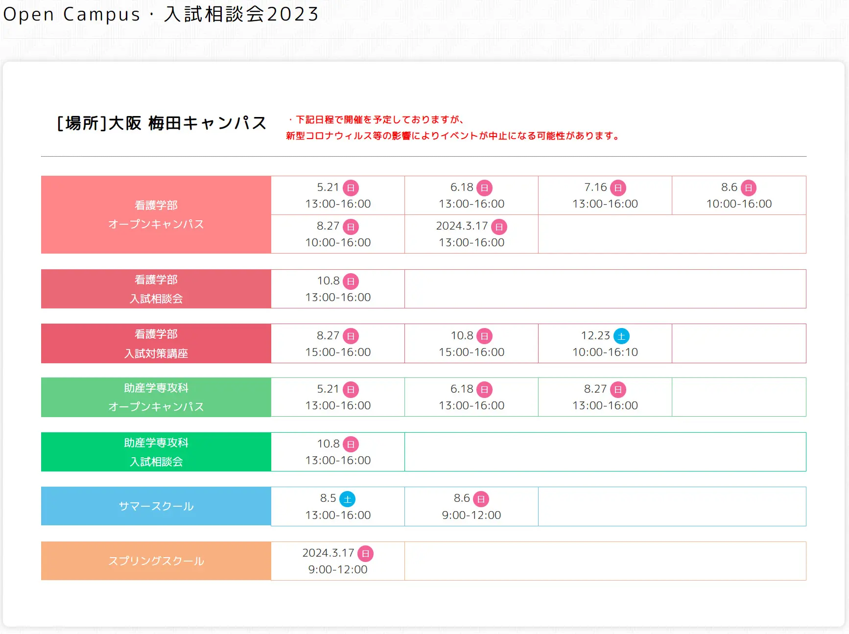 看護大学オープンキャンパス情報【2023年】 - KAZアカデミー | 大阪の看護予備校