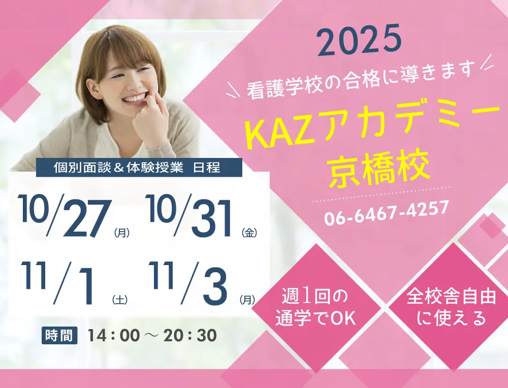 看護予備校 大阪KAZアカデミー京橋校(大阪府大阪市都島区)の紹介
